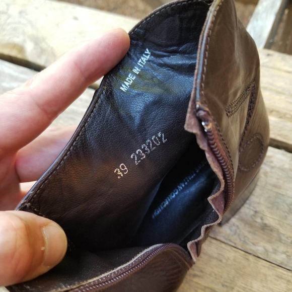 Size 8 Brown Boots Ingledews Italian Collection Ladies  pointed toe zipper 39 eu - Picture 3 of 6